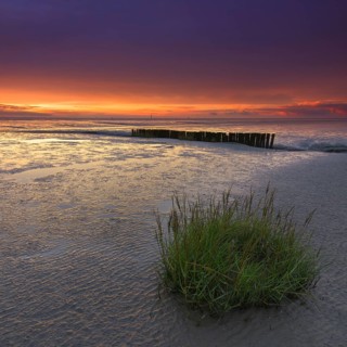 The Wadden and behind the remains of a jetty