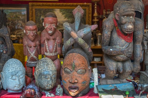 African and Asian Heads and Figures