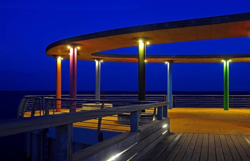 Detail view of the pier