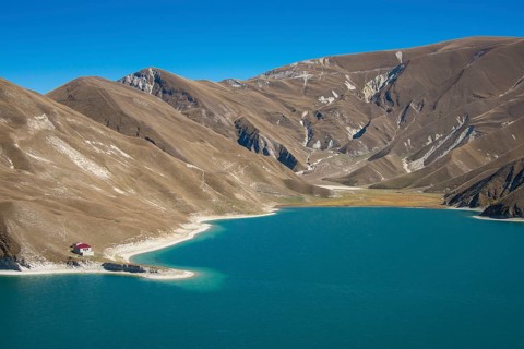 Lake Kezenoyam in the Chechen mountains