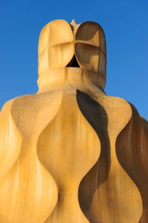 Sculpted ventilation shaft on the roof of Casa Mila