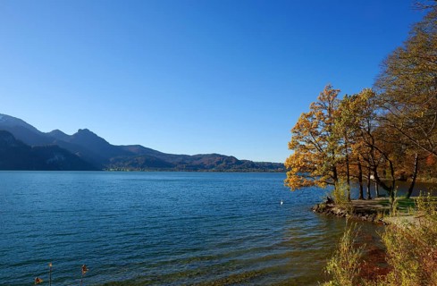 Autumn at Lake Kochel or Kochelsee Lake