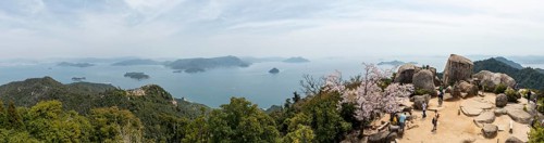 Tourists at Mount Misen