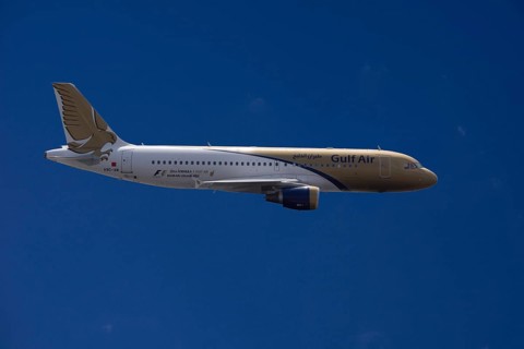 A9C-AM Gulf Air Airbus A320-214 in flight