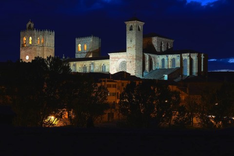 Siguenza Cathedral at dusk