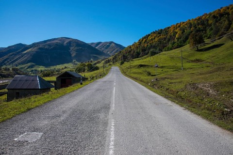 Road in the Chechen mountains