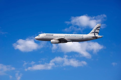 SX-DGD Aegean Airlines Airbus A320-232 in flight