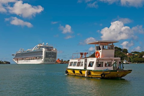 Cruise ship in Castries harbour