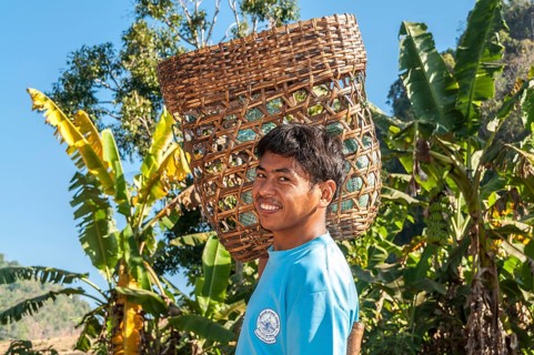 Smiling man from the Lahu people