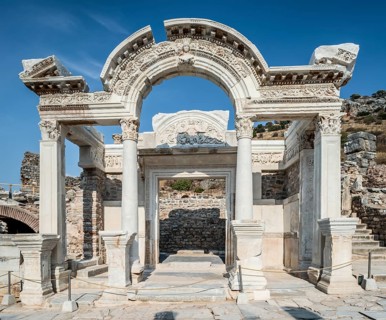 Temple of Hadrian with a restored gable