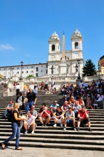 Spanish Steps and Trinita dei Monti church