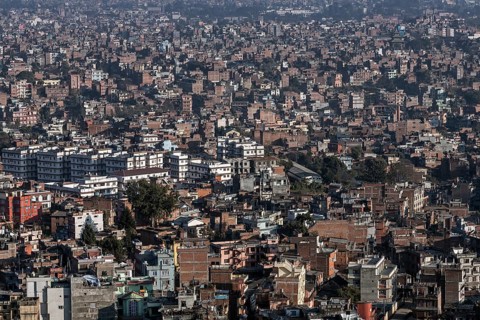 View of Kathmandu from the Swayambhunath Stupa
