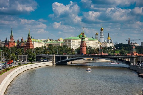 The Moskva river and the Kremlin