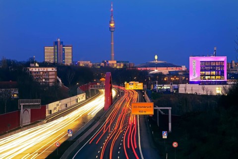 A40 motorway with Florian tower