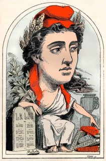 French Marianne personified as Aimee Desiree Republique