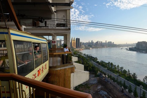 Station of the cable car travelling over the Yangtze River