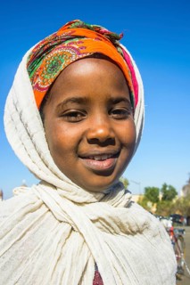 Orthodox girl dressed for the Easter ceremony