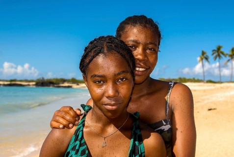Local girls on the beach