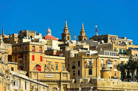 Historic centre of Valletta at Victoria Gate