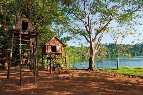Stilt houses of the Kroeung people