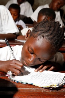 Girl writing
