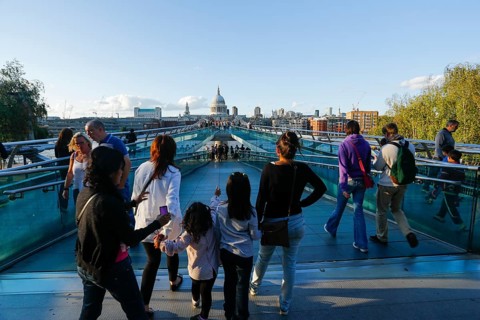 Millennium Bridge with St. Paul's Cathedral
