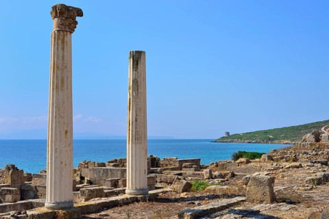 Excavations of the ancient city of Tharros