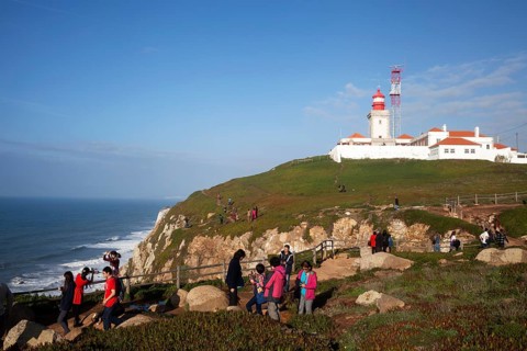Tourists on the cliffs