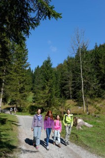 Family hiking