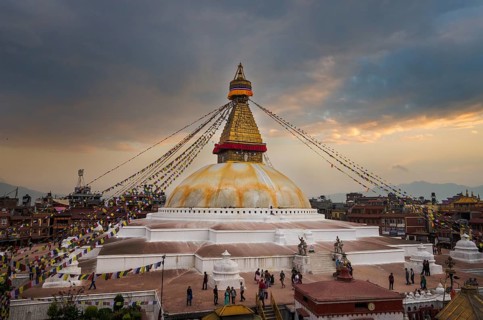 Sunset over the Stupa of Boudhanath