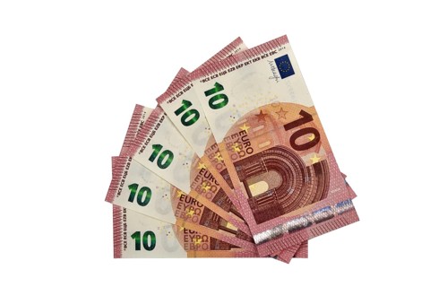 10 EURO banknotes