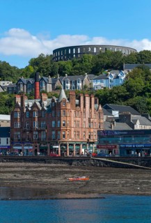 Port and McCaig's Tower on the hill