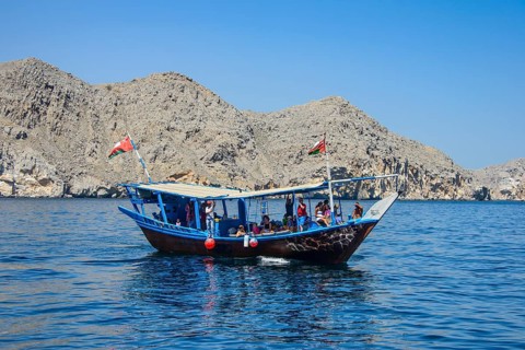Tourist boat in form of a dhow