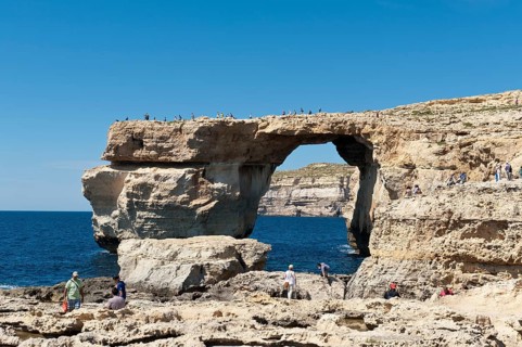 Natural arch made of a limestone known as Lower Corallian