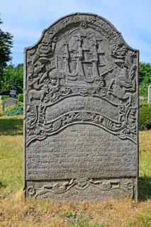 Talking gravestones in the cemetery St. John's Church in Nieblum