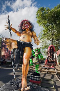 Ogoh-Ogoh figures for the Ngrupuk parade
