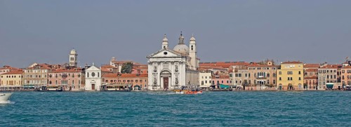 Zattere landing with the Santa Maria del Rosario Church or Gesuati Church