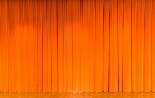 A curtain in orange