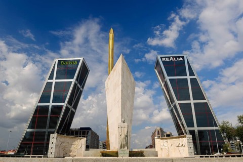 Office towers of the banks Bankia and Realia