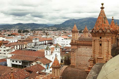 View over the roofs of Cuenca
