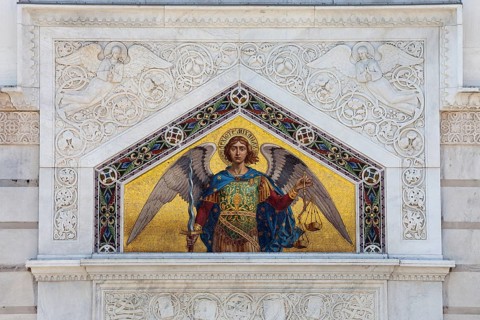 Mosaic on the facade