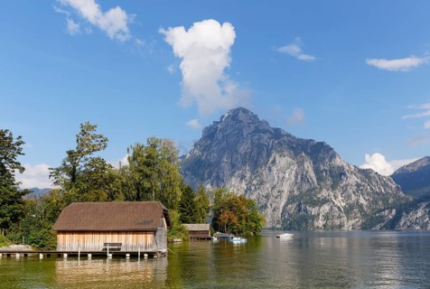 Traunstein mountain and Lake Traun