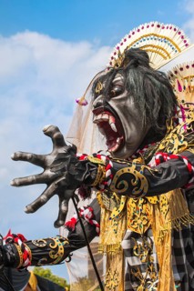 Elaborate costume at the Jember Fashion Festival