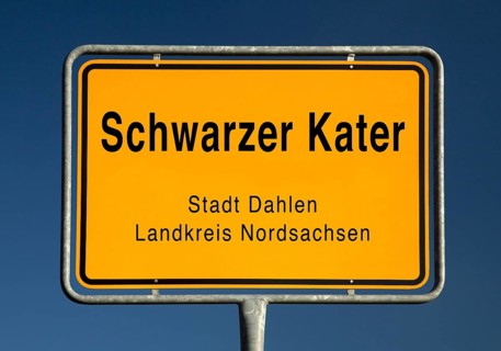 City limits sign of Schwarzer Kater