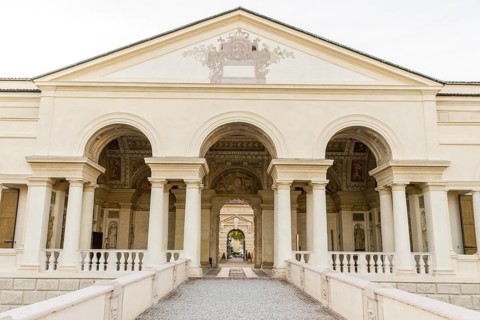 Palazzo Te pleasure palace from the garden side with the Loggia di Davide