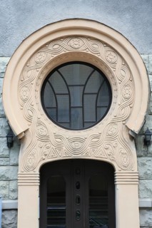 Art Nouveau facade of the house Vilandes iela 10