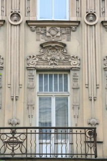 Art Nouveau facade of the house Eliza iela 10a or Elizabeth Street 10a
