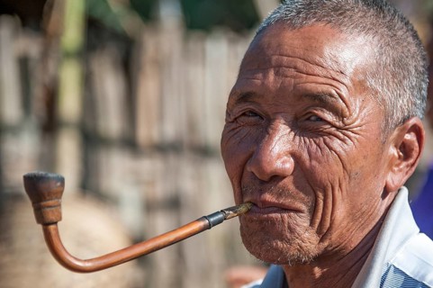 Elderly man from the Akha people