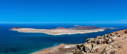 View of the island La Graciosa from Mirador del Rio