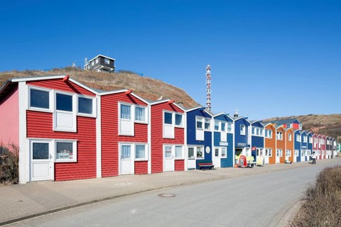 Replicas of historic lobster shacks